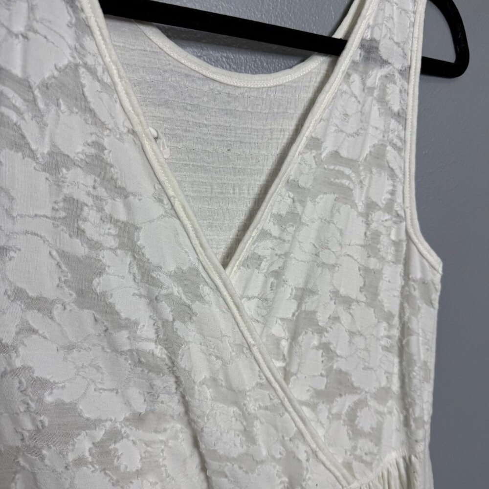 DAILY PRACTICE ANTHROPOLOGIE cream v back tank dress size S - Picture 5 of 7